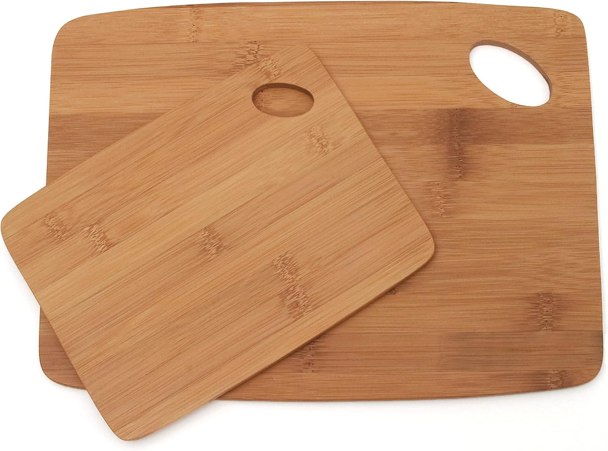 Lipper International 849 Bamboo Thin Cutting Board Set, Two 6 by 8-Inch Boards