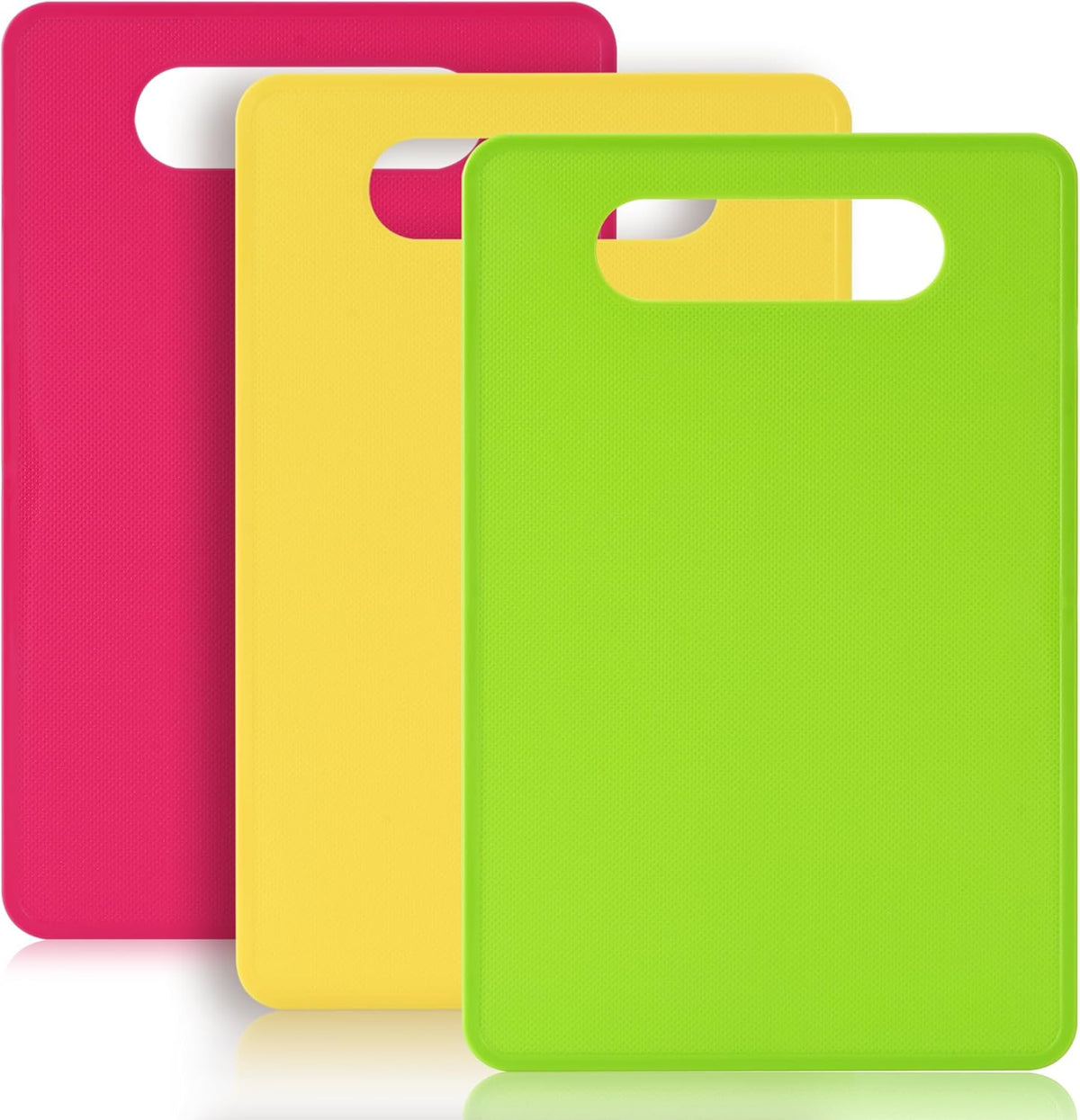 Luckyiren Plastic Cutting Board Set, 3 Pack Small Boards, Dishwasher Safe