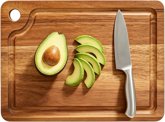 Acacia Wood Small Cutting Board for Kitchen 10x7'' Mini Chopping Bar Board