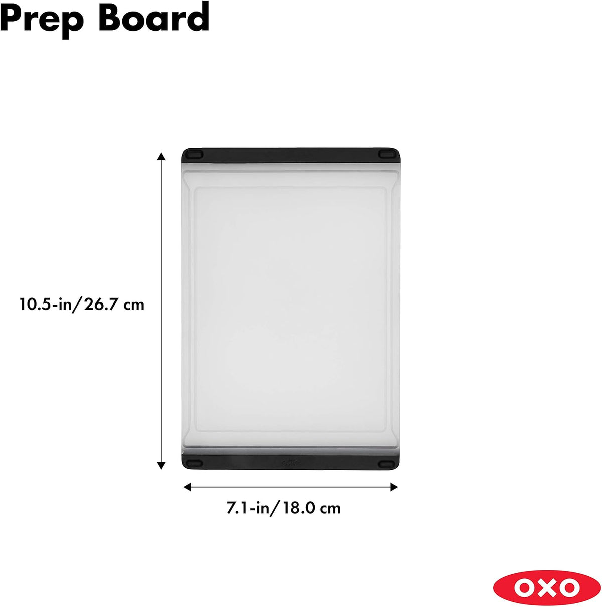OXO Good Grips Plastic Prep Cutting Board, Odor Resistant