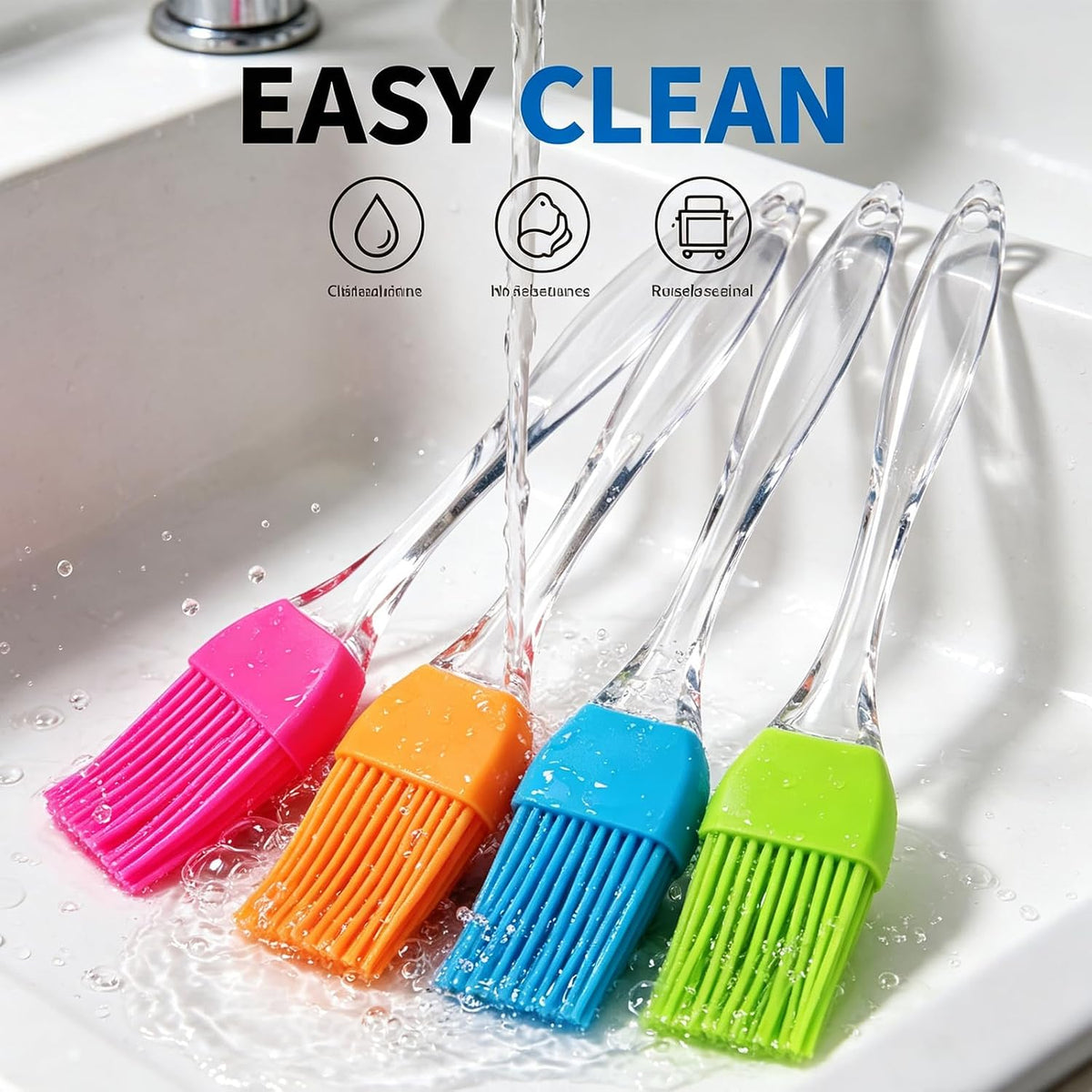 Pastry Brush,4 Packs Basting Brush for Cooking