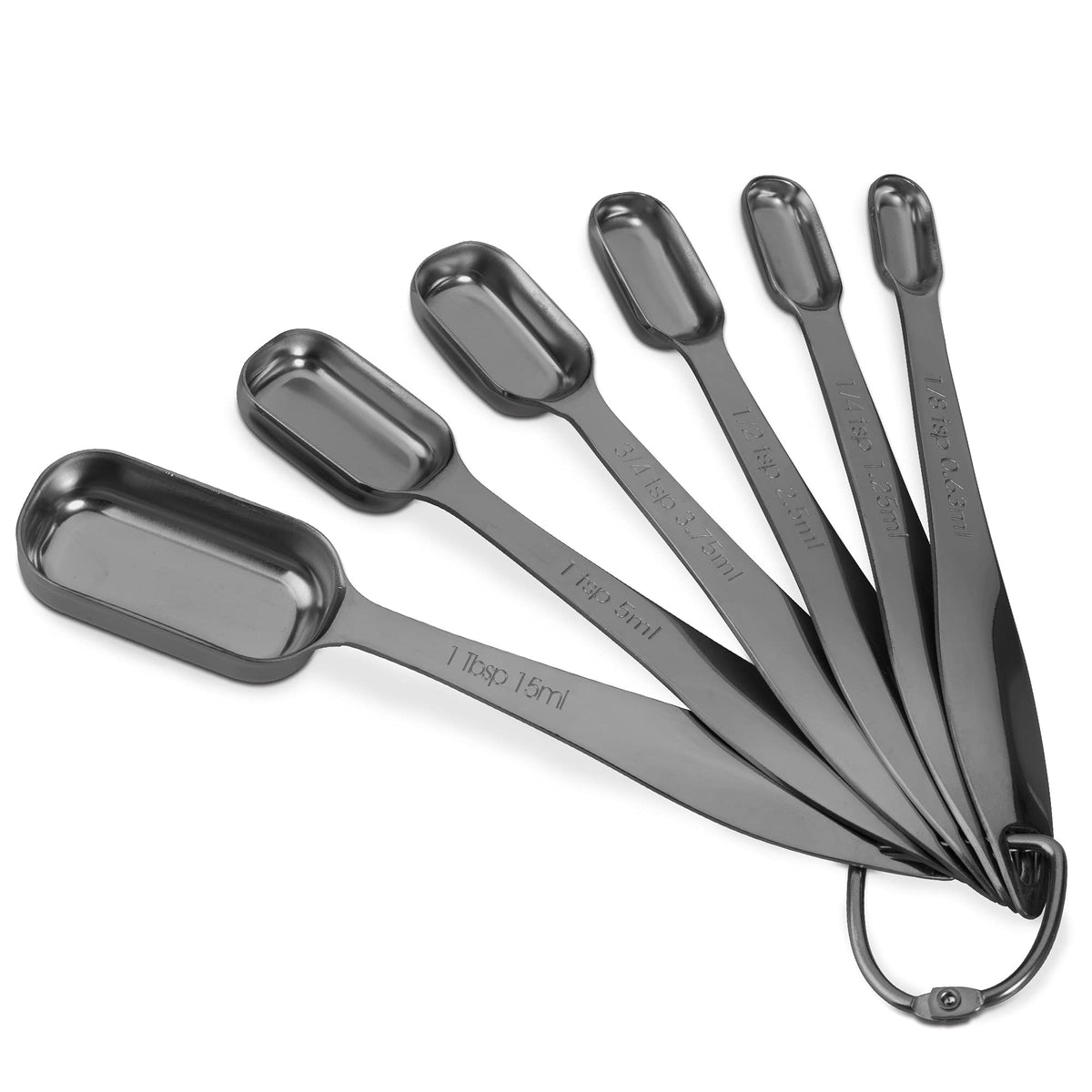 13-Piece Measuring Cups and Spoons Set, 18/8 Stainless Steel, Silver