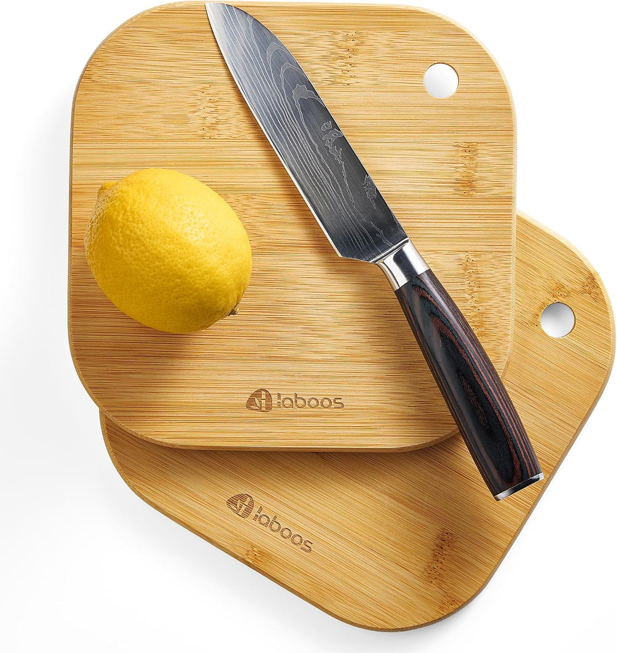 Home Mini Cutting Board Small Fruit Cutting Board Solid Bamboo Wood Board for Baby Infant dormitoryＩSet of 2