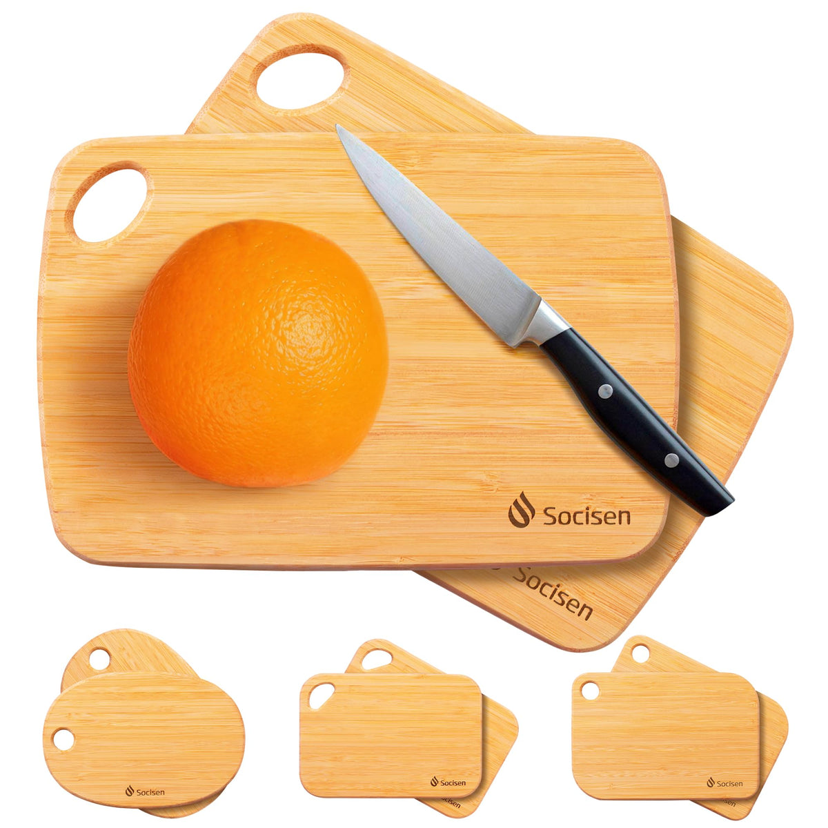 2 Pack Small Bamboo Wood Cutting Board for Kitchen 8.6" x 6" Mini Wooden Charcuterie Boards Lightweight Chopping Board Non Toxic Serving Board Tiny Chef Set Camping Fruit Lemon Sandwich Cheese Board