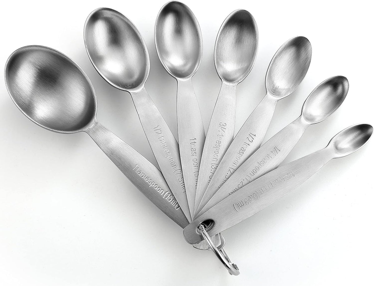 Spring Chef Stainless Steel Measuring Spoons Set of 7 with Leveler