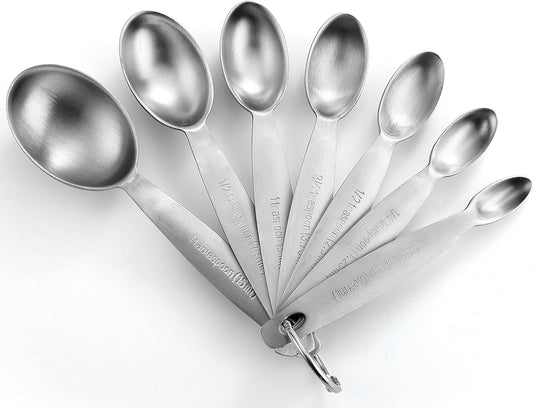 Spring Chef Stainless Steel Measuring Spoons Set of 7 with Leveler
