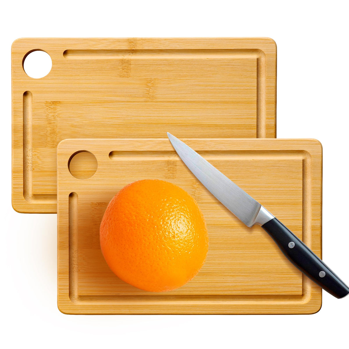 2 Pack Small Bamboo Wood Cutting Board for Kitchen 8.6" x 6" Mini Wooden Charcuterie Boards Lightweight Chopping Board Non Toxic Serving Board Tiny Chef Set Camping Fruit Lemon Sandwich Cheese Board