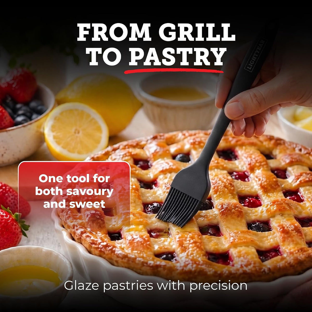 Lightyear Silicone Basting Brush for Cooking – Pastry Brush Set