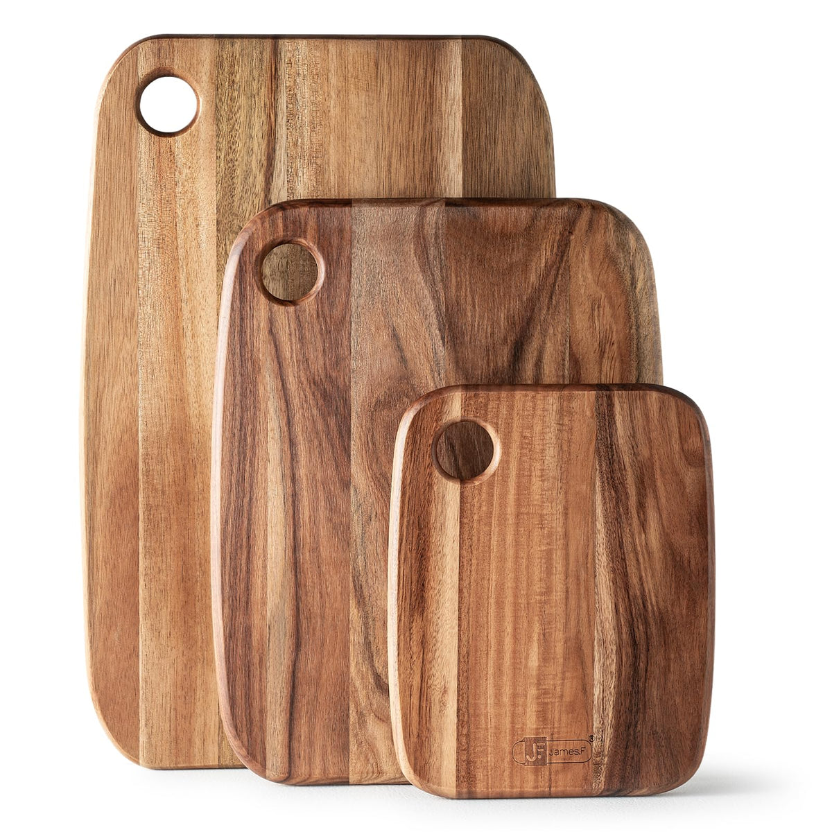 Wood Cutting Boards for Kitchen,JAMES.F Acacia Wooden Heavy Duty Cutting Board, Chopping Serving Boards with Hanging Hole for Meat Bread or Vegetables