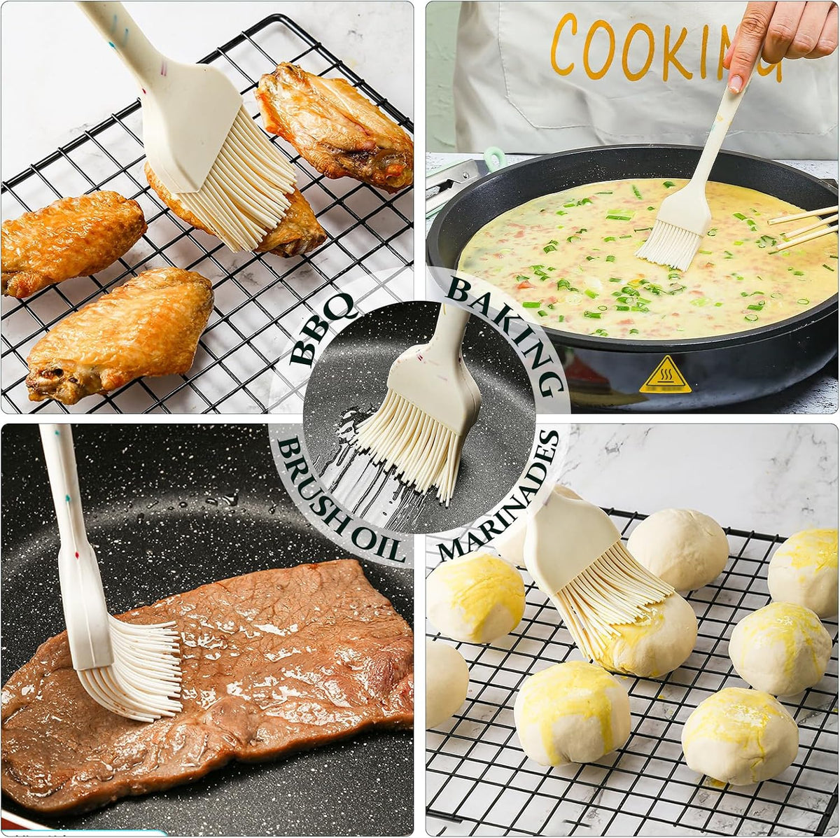 Silicone Basting Brushes, BPA-Free Pastry Brush for BBQ