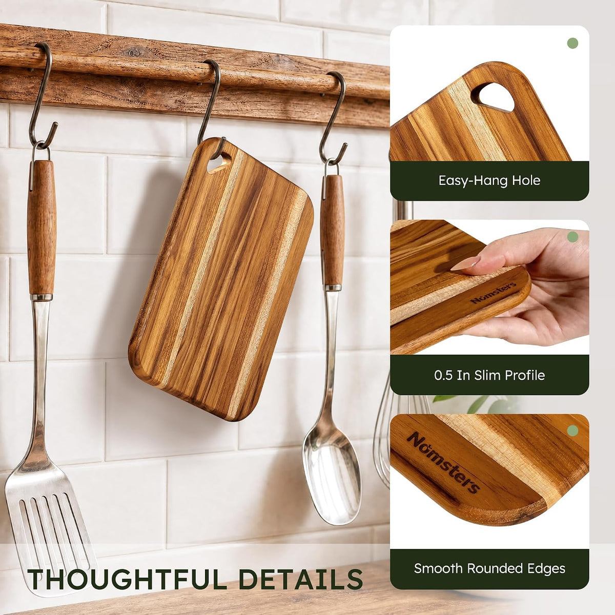Teak Cutting Board Small 9" Wood Cutting Boards For Kitchen Wooden Mini