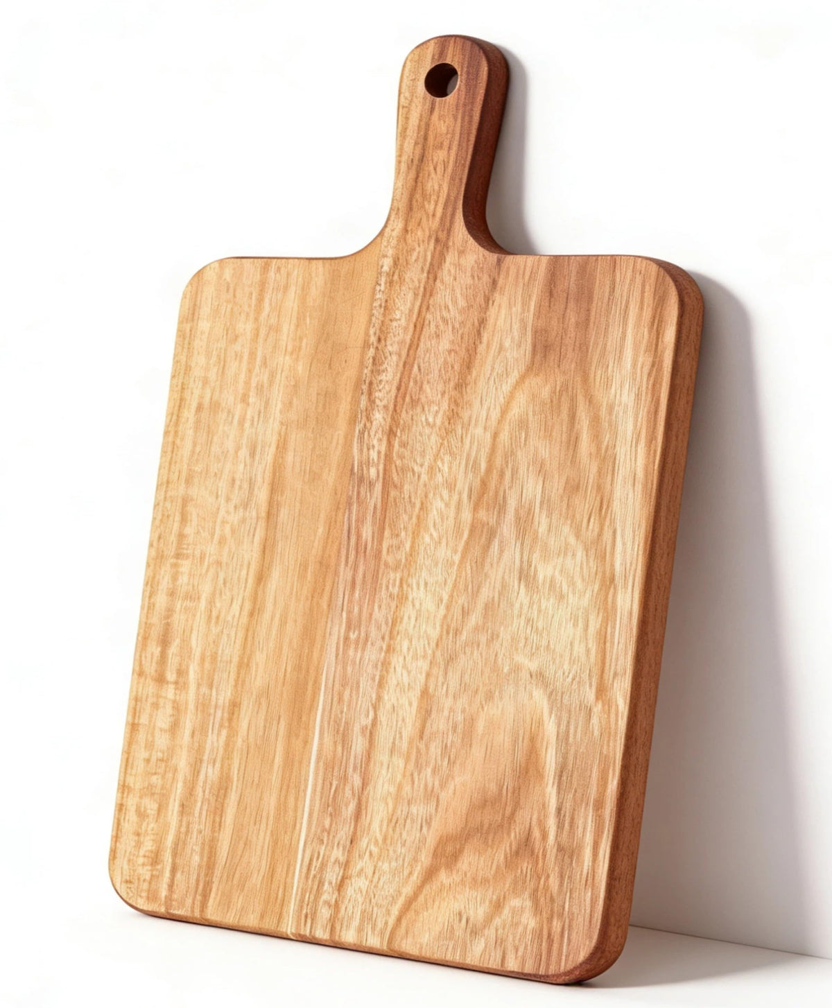 ZeQi Acacia Wood Cutting Board with Handle 13.7''X7'', Charcuterie Board, Serving Board for Cheese, Bread, Meat, Vegetables & Fruits, Natural Wooden Chopping Board for Kitchen