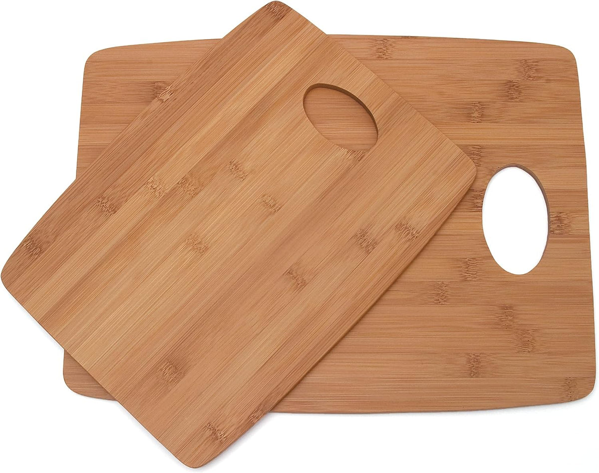 Lipper International 849 Bamboo Thin Cutting Board Set, Two 6 by 8-Inch Boards
