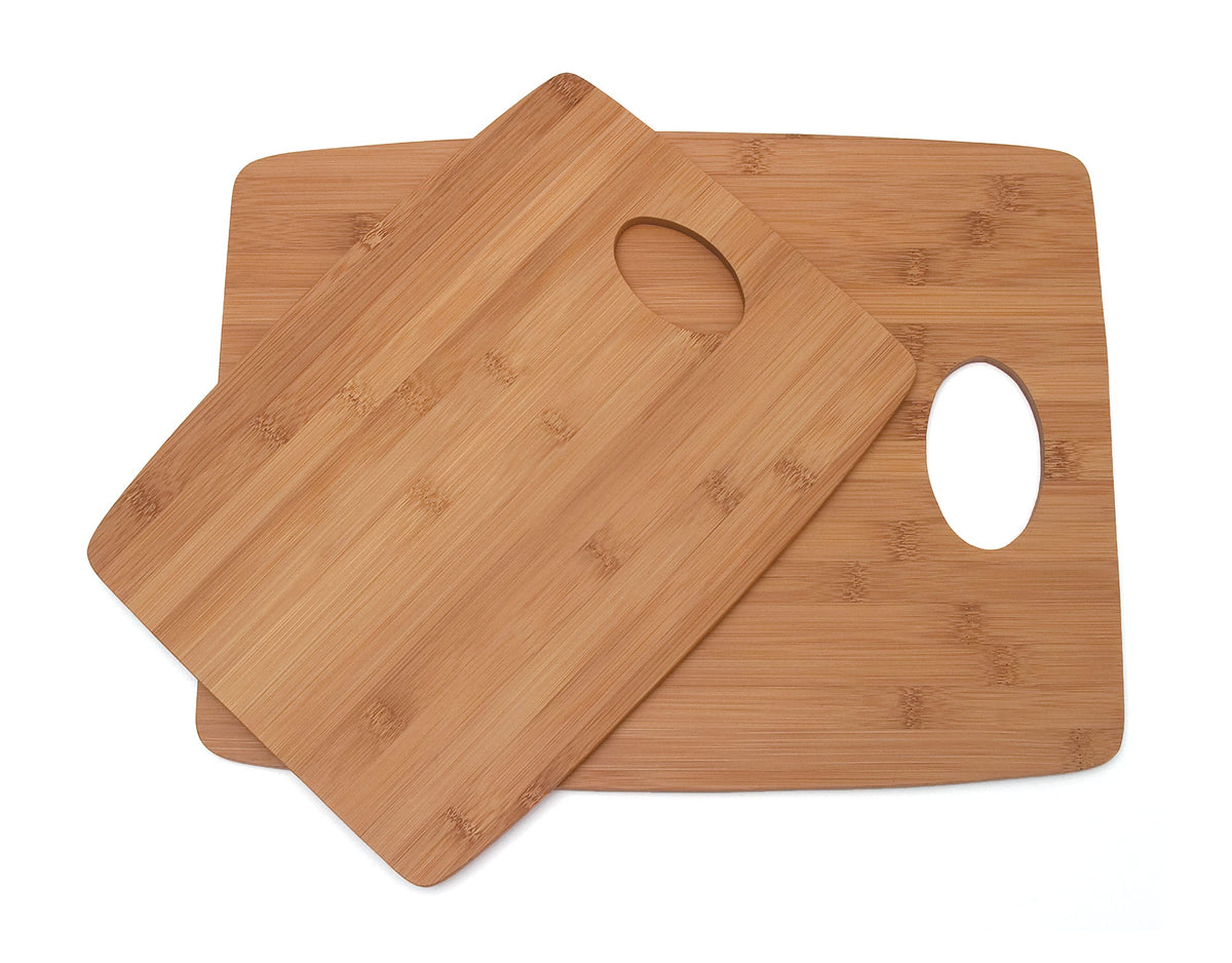 Lipper International 849 Bamboo Thin Cutting Board Set, Two 6 by 8-Inch Boards