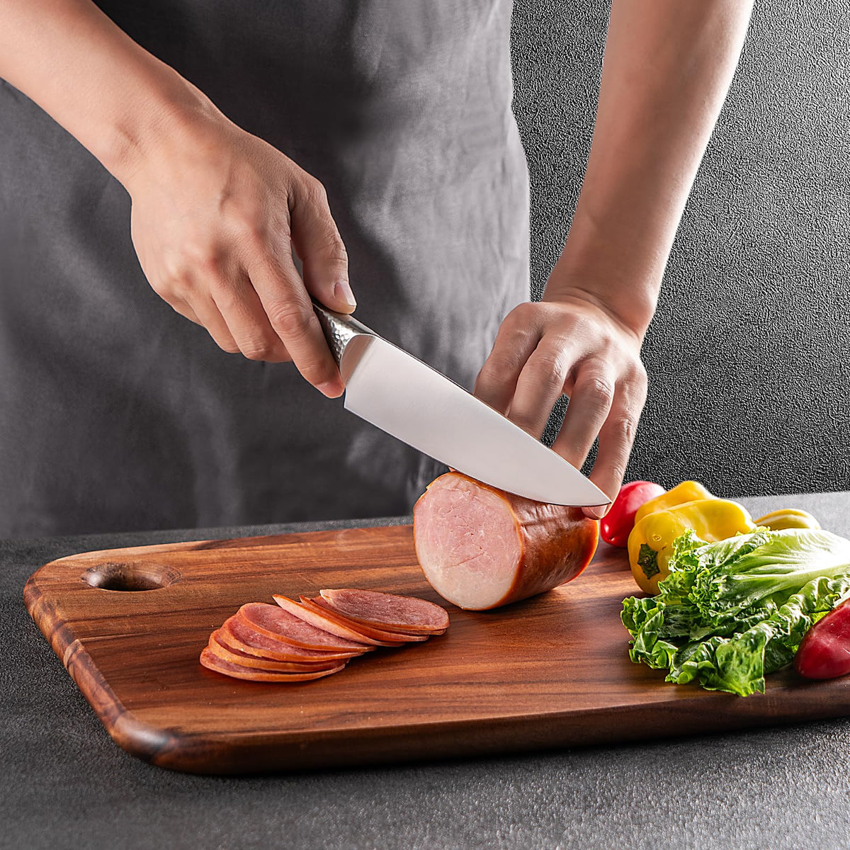Wood Cutting Boards for Kitchen,JAMES.F Acacia Wooden Heavy Duty Cutting Board, Chopping Serving Boards with Hanging Hole for Meat Bread or Vegetables