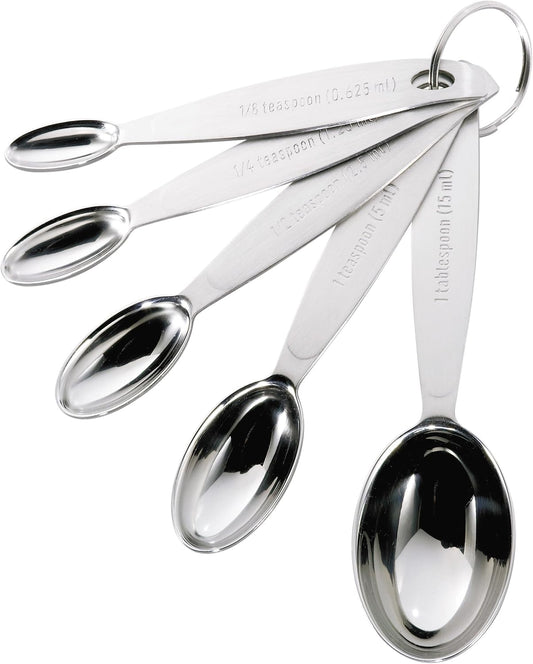 Cuisipro Stainless Steel Measuring Spoon Set Silver, Standard