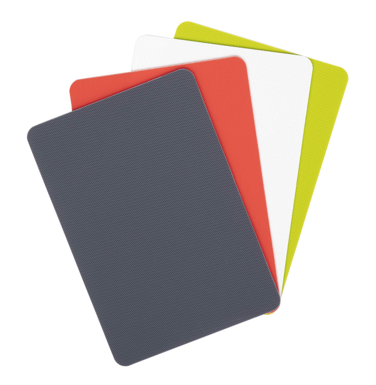 Dexas Heavy Duty Cutting Board Grippmat, Flexible Cutting Boards for Kitchen, Set of 4, Non Slip Plastic Board Cutting Mat Small Size 5.5 x 8, Blue, Green, Yellow, Red Set, Kitchen Gadgets