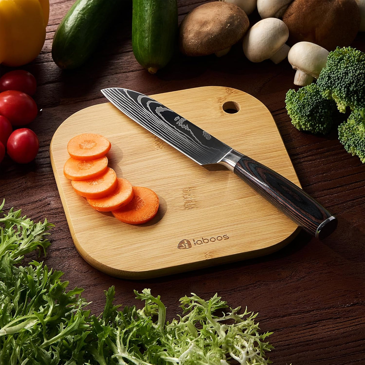 Home Mini Cutting Board Small Fruit Cutting Board Solid Bamboo Wood Board for Baby Infant dormitoryＩSet of 2