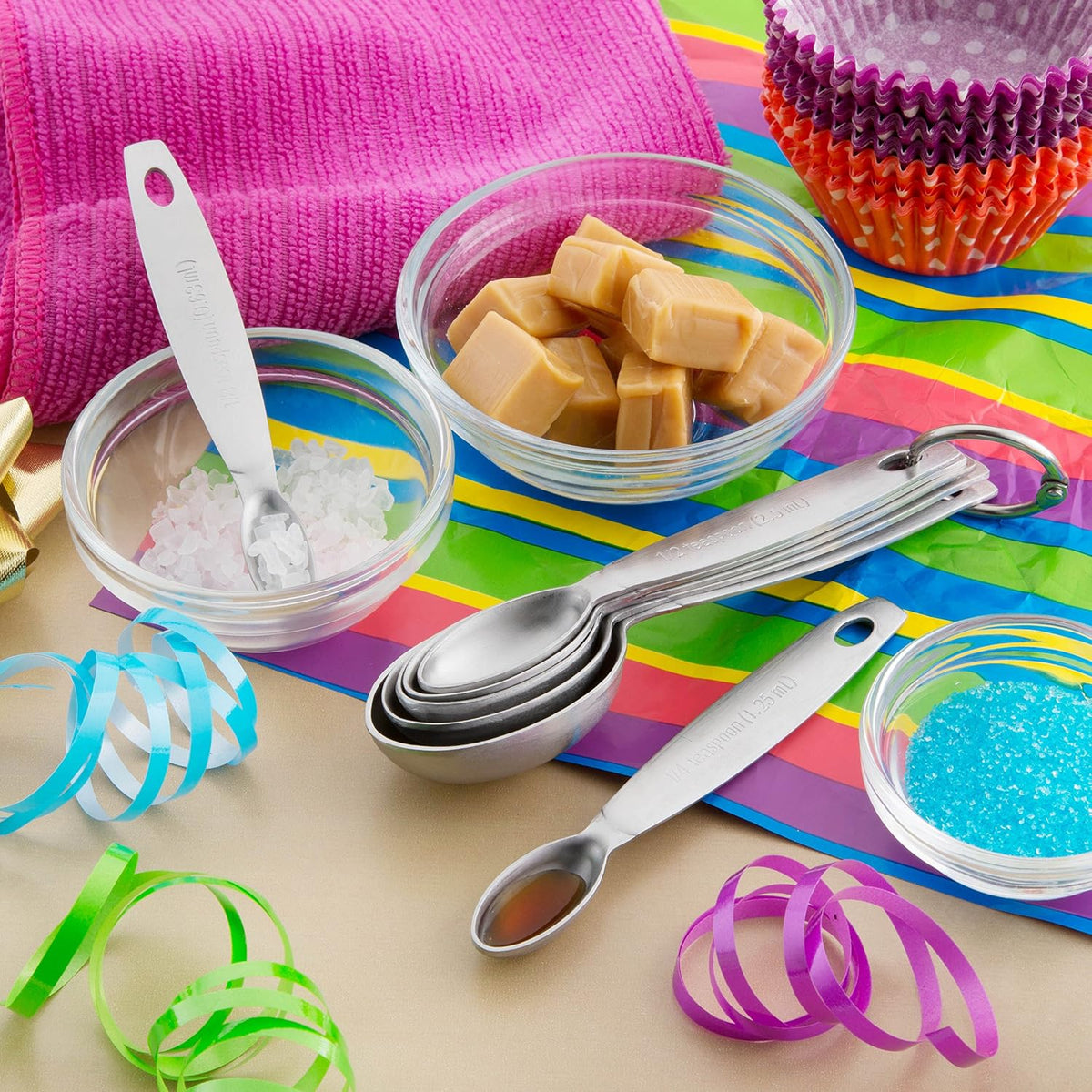 Spring Chef Stainless Steel Measuring Spoons Set of 7 with Leveler